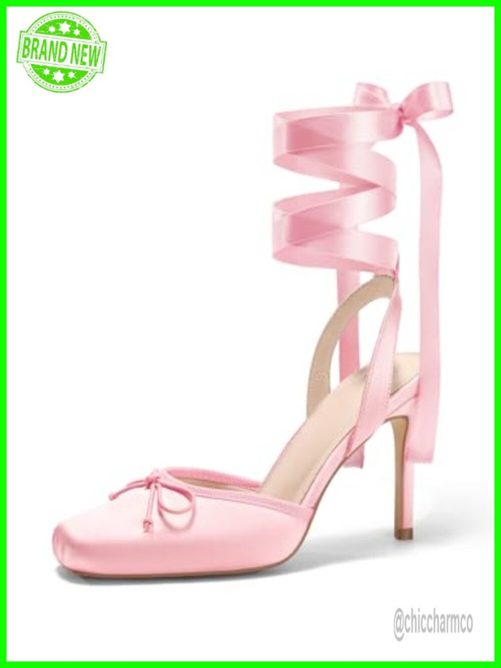 Satin Closed Square Toe Lace Up Bow Pumps Prom Heels